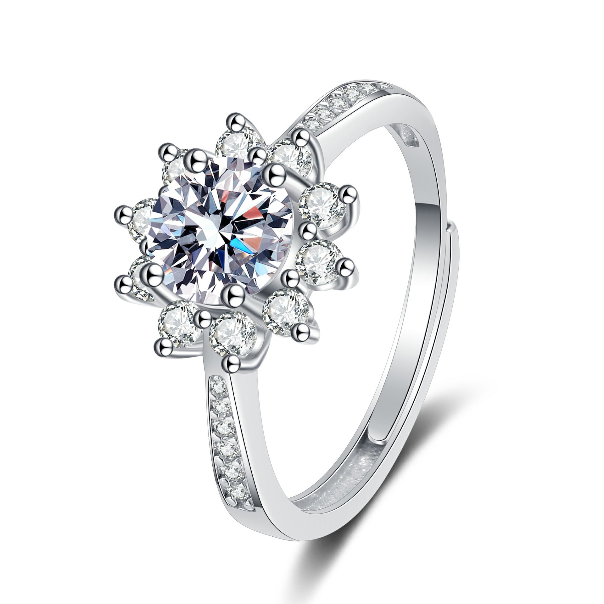 Sunflower Ring (White Diamond)