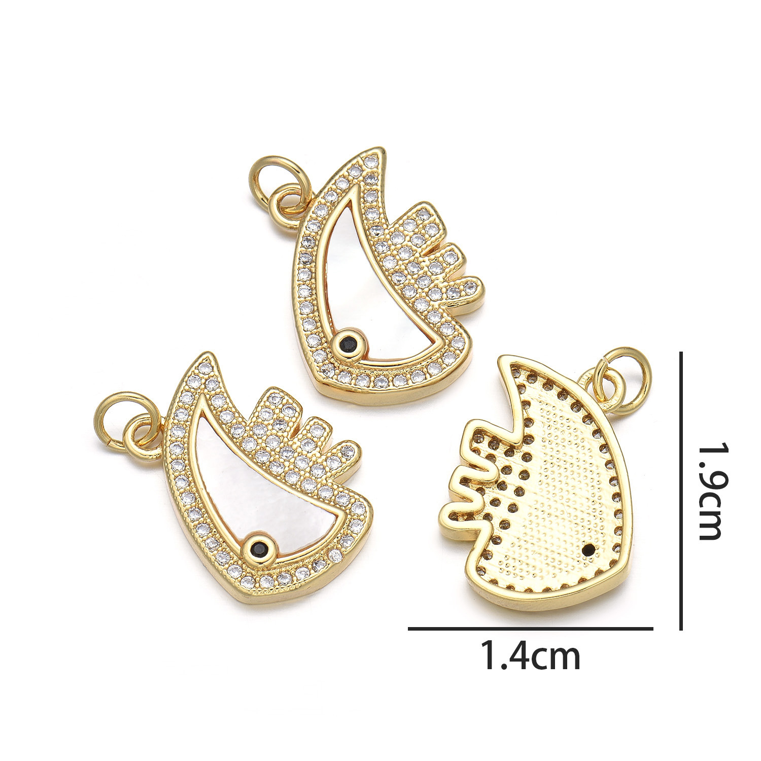 Tropical fish pendant (natural shell)