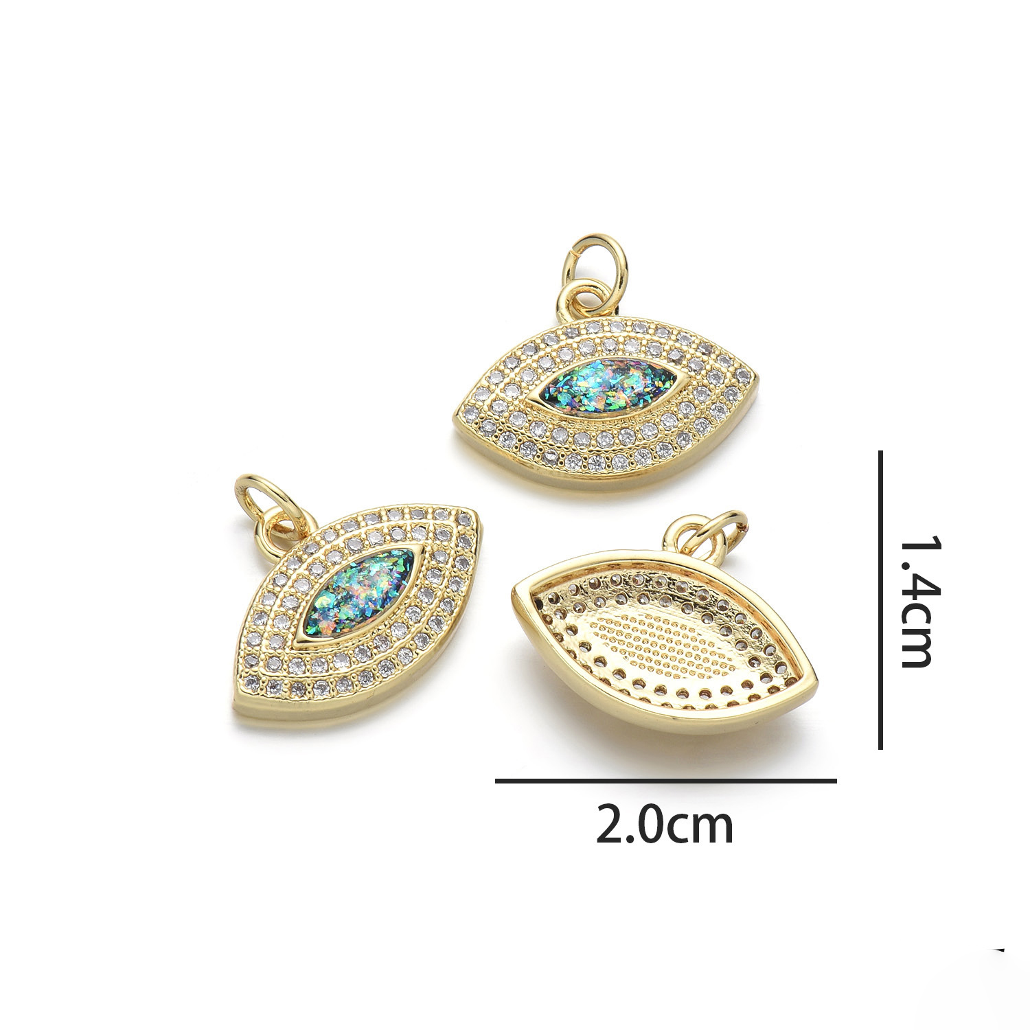 Leaf pendant (Emerald dark green Opal)