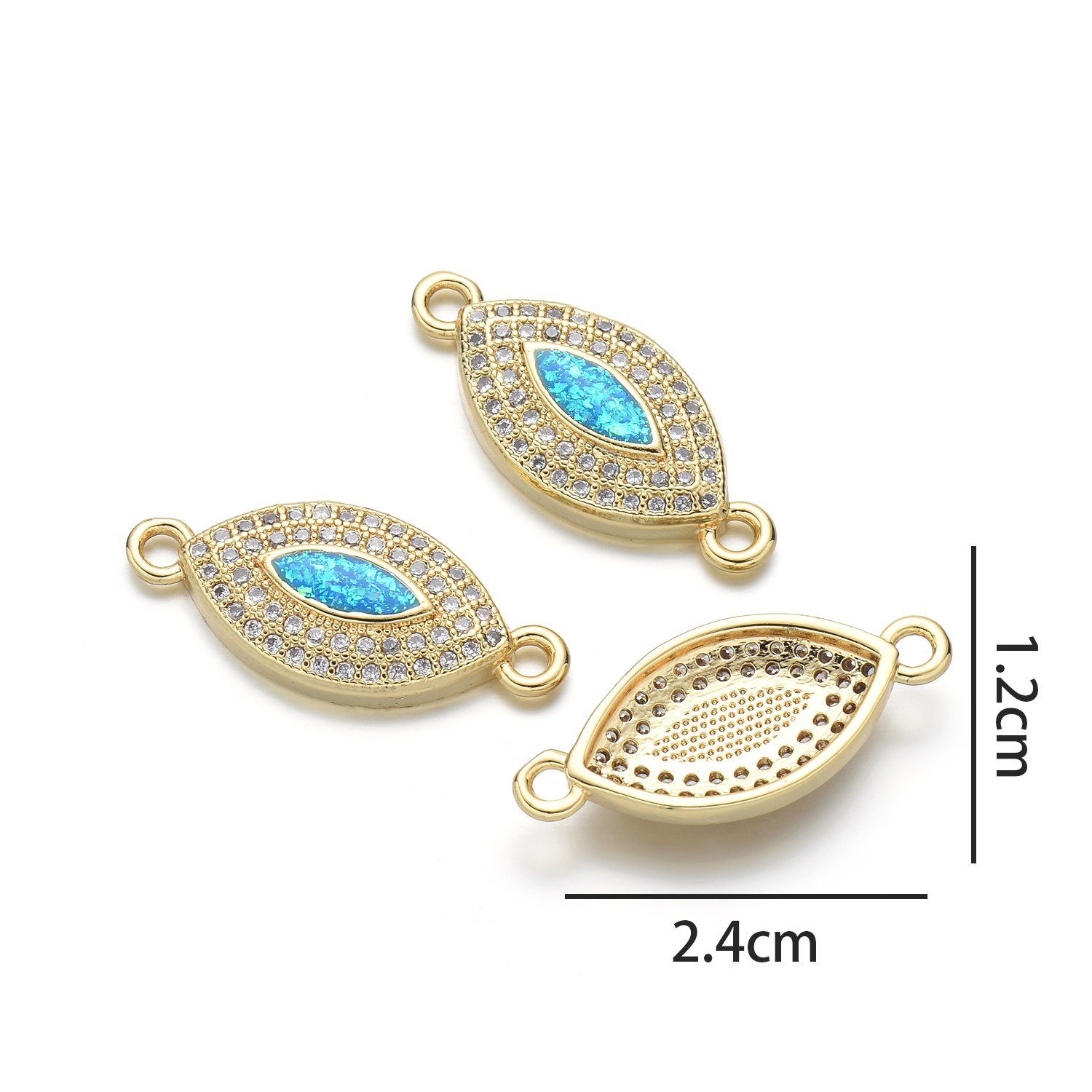 Leaf hand (peacock blue opal)