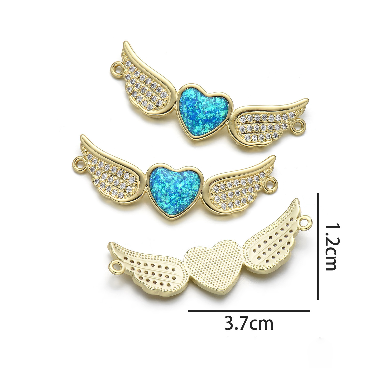 Wings Love (peacock blue opal)