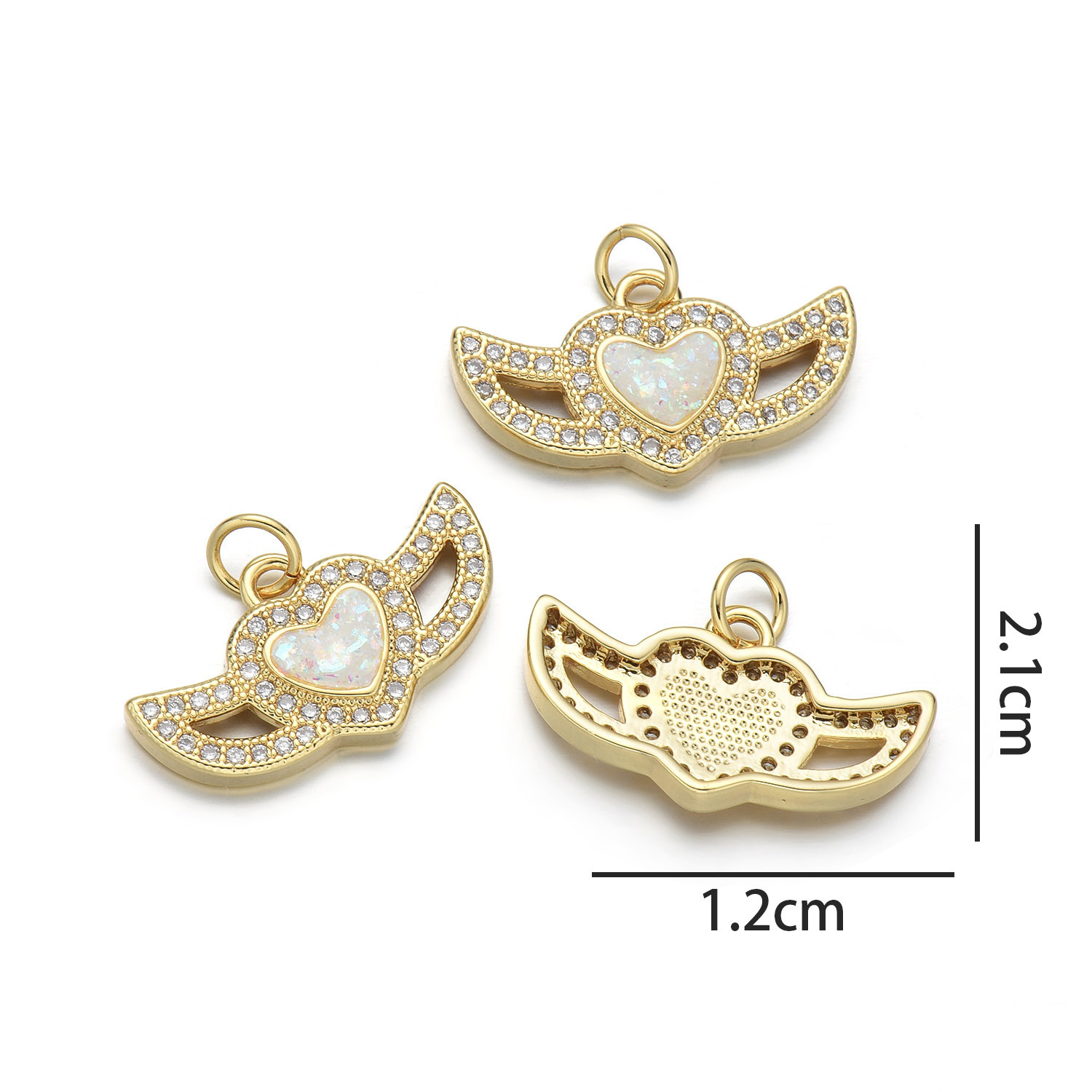 Love wings (colorful pink opal)