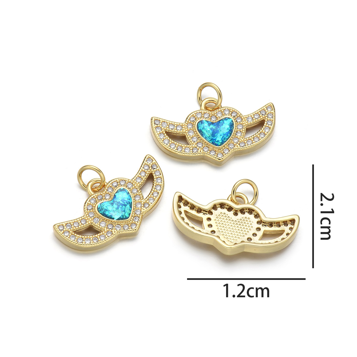 Love wings (peacock blue opal)