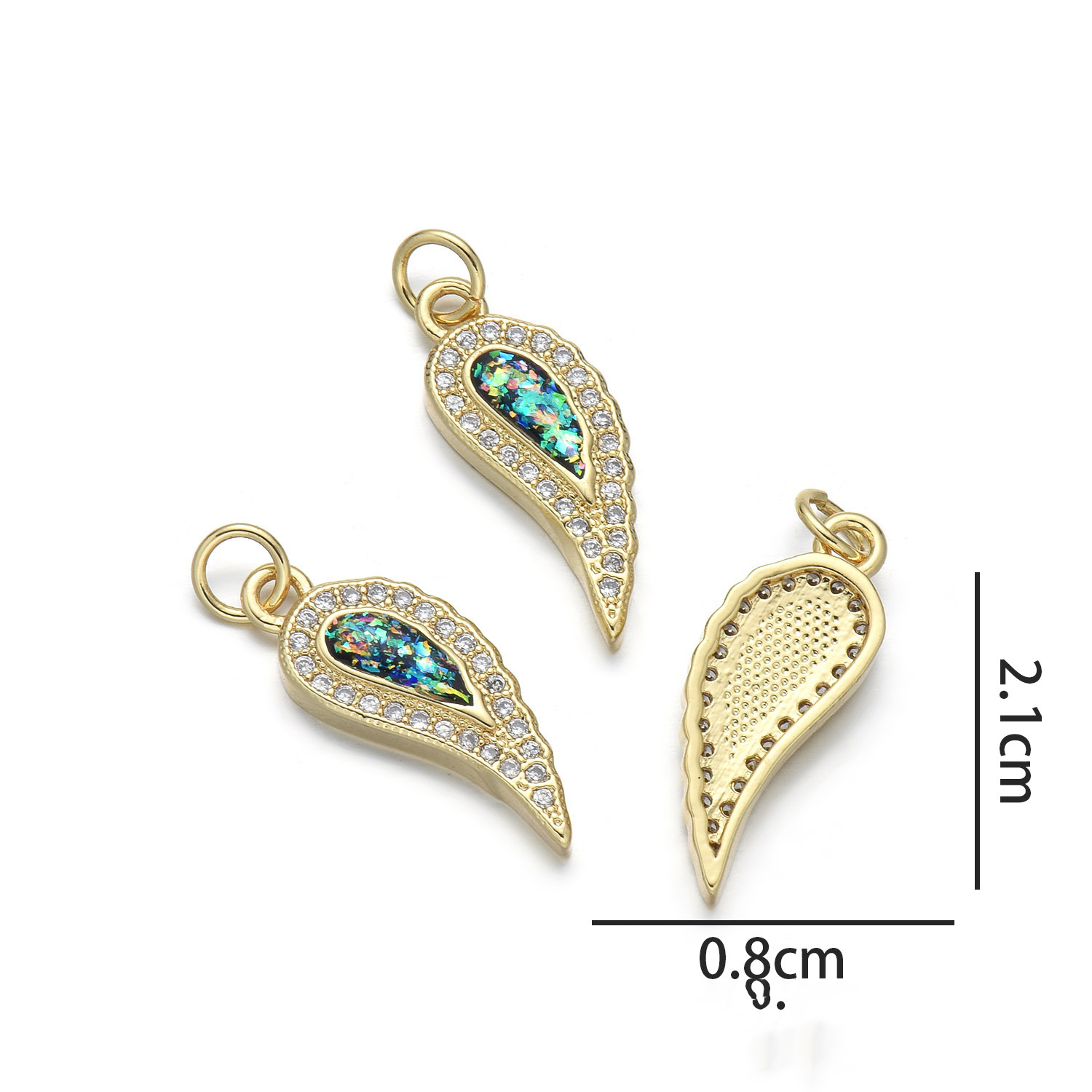 Pepper pendant (Emerald dark green Opal)