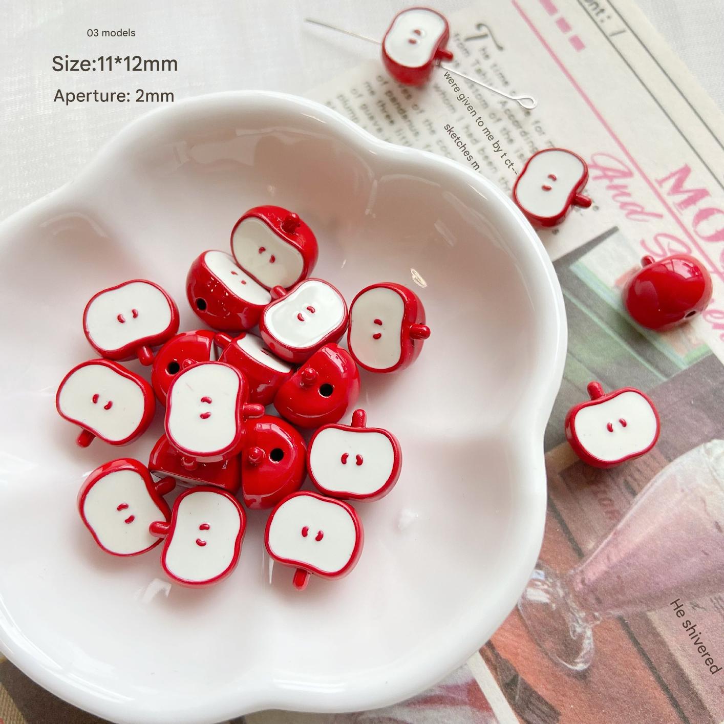 Style 03 red half-faced apple (1 piece)