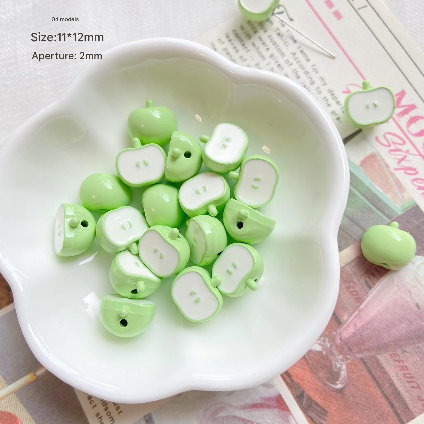 Style 04 green half-sided apple (1 piece)