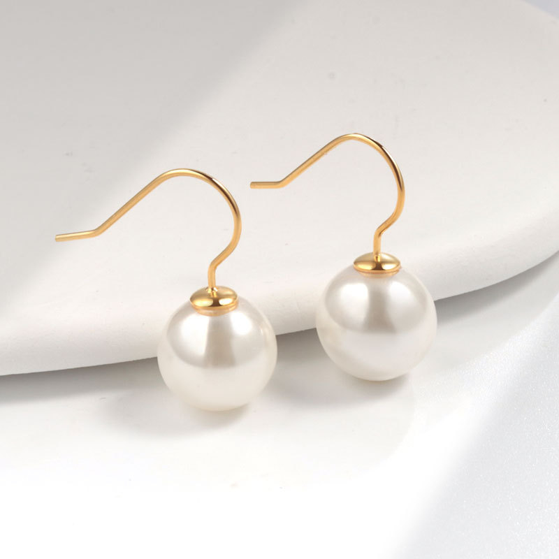 White Pearl 10mm golden