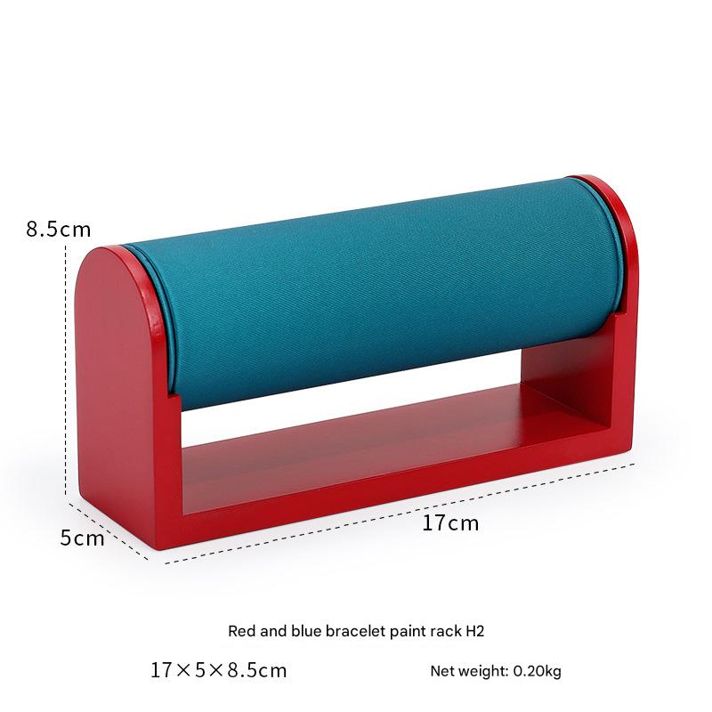 Red background blue surface large bracelet rack [paint base]]