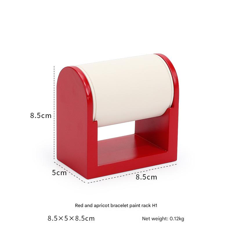 Red background beige surface small size bracelet rack [paint base]]