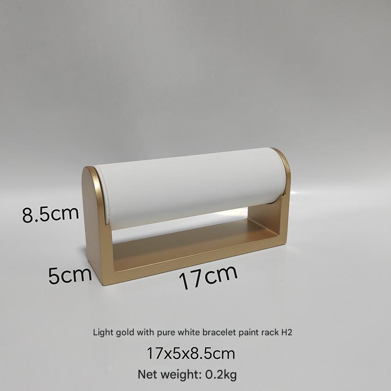 Light gold base pure white large bracelet stand [painted base]
