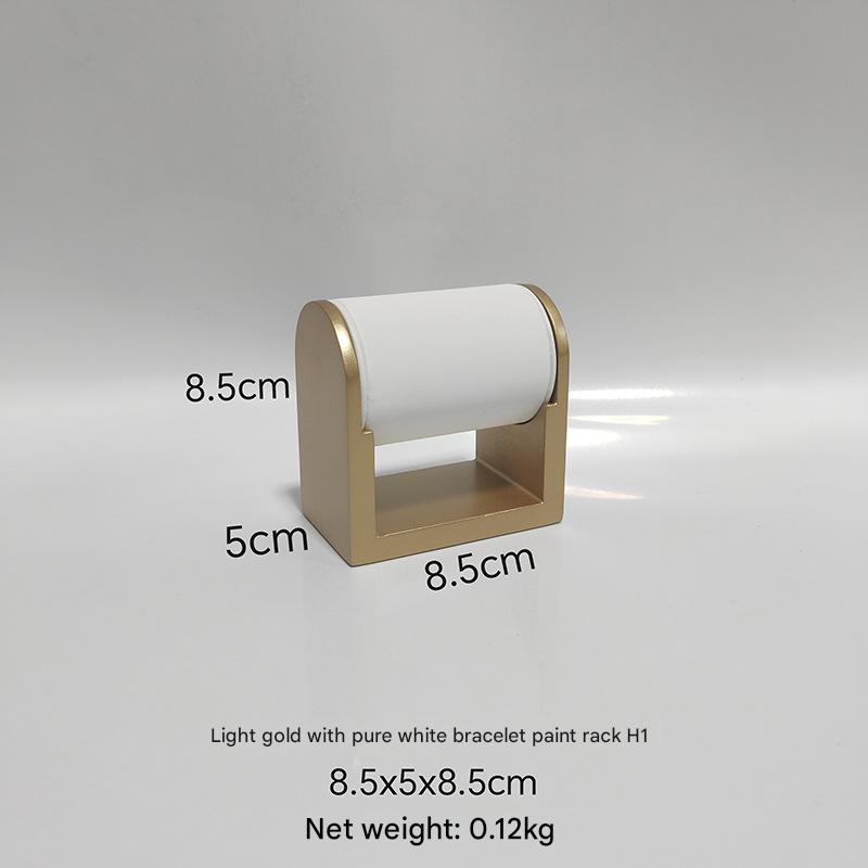 Light gold base pure white small bracelet stand [painted base]