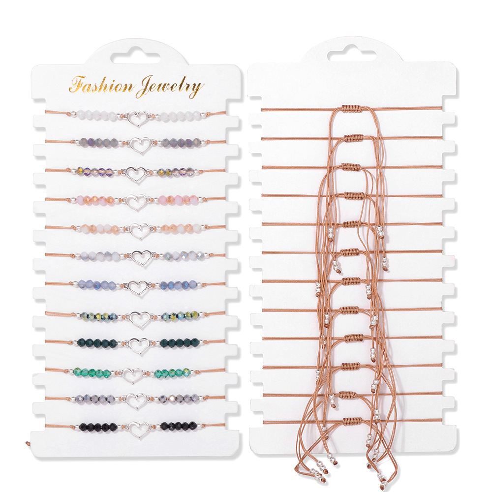 12PCS love crystal bracelet
