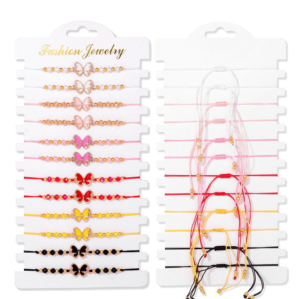 12pcs butterfly crystal bracelet