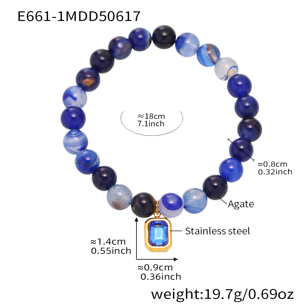 E661-dark blue bracelet 18cm