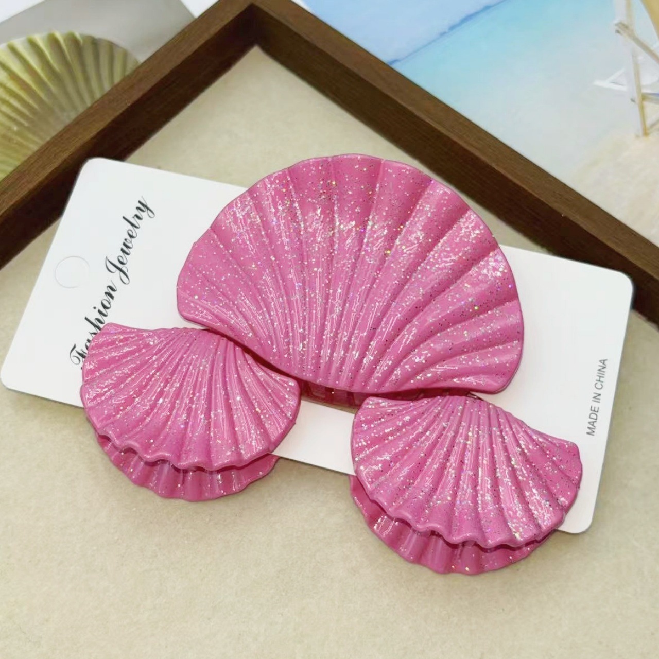 Fine shiny pink three-piece set