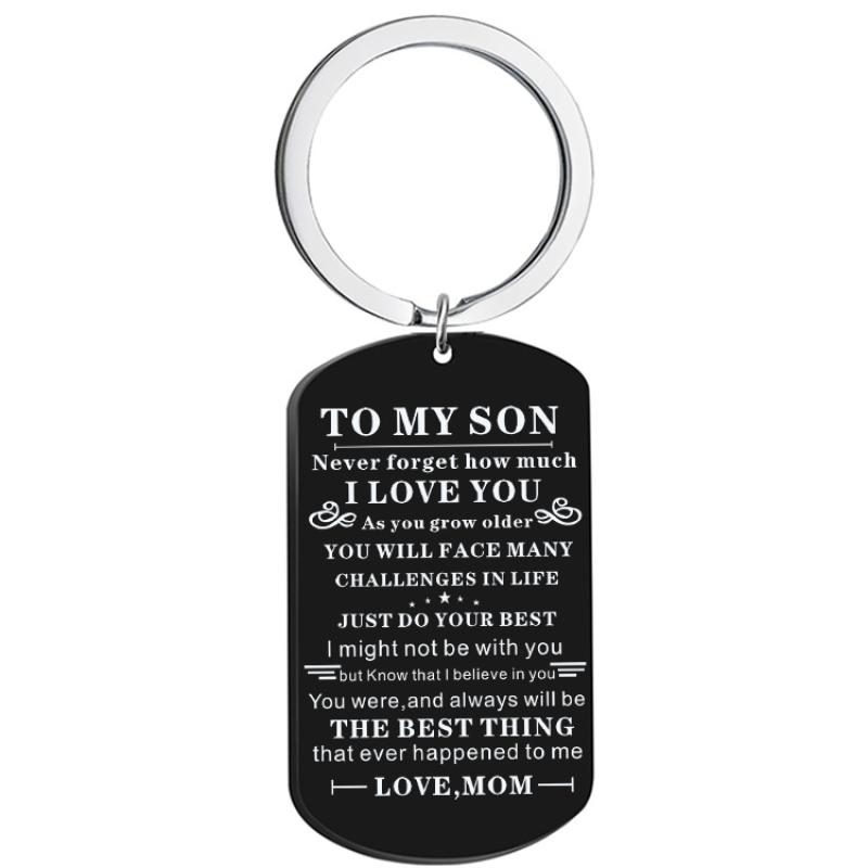 D Black keychain 78mm