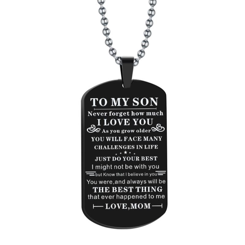 D black necklace 60cm