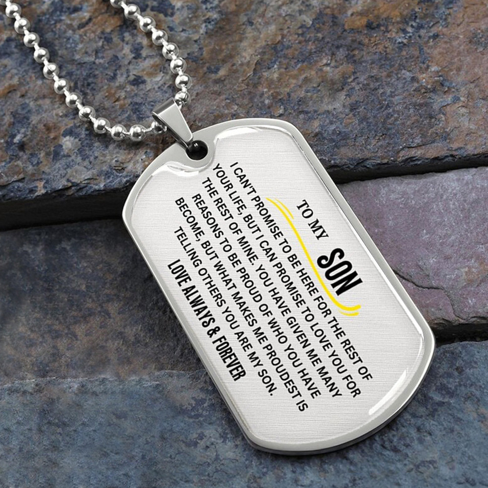 Silver necklace son