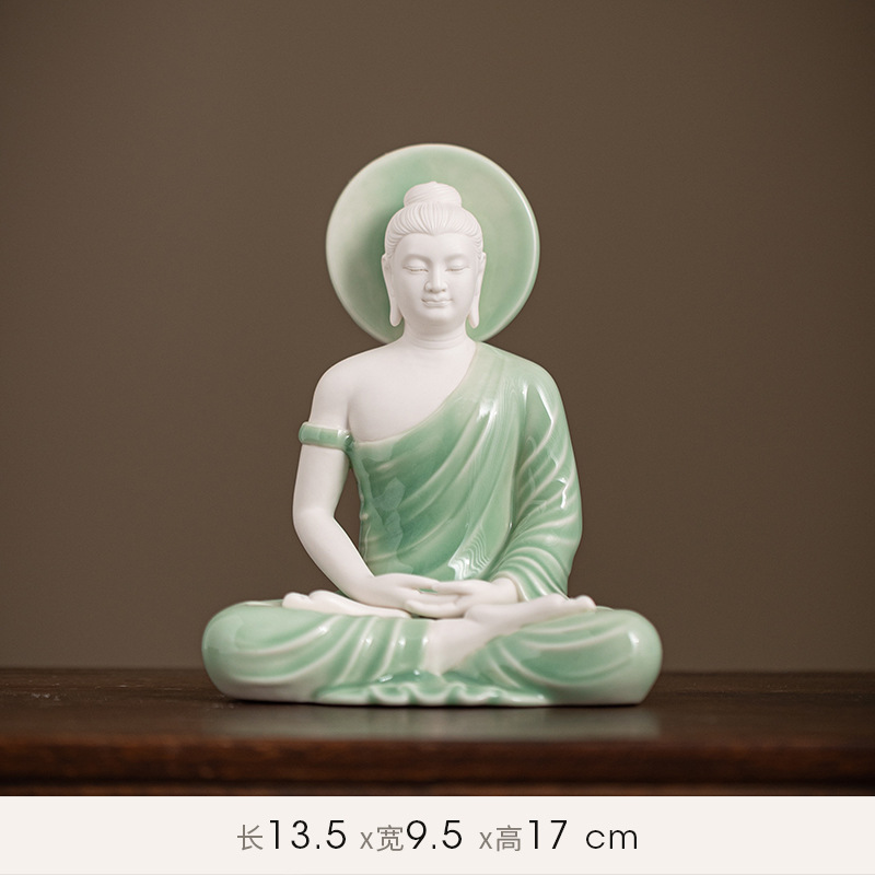 Single-release jamony [budaguang] white porcelain-green