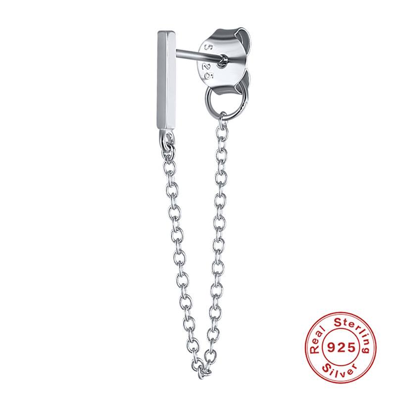 Platinum single smooth line ear line