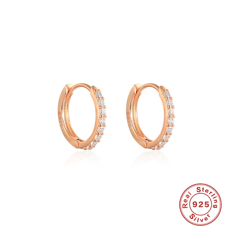 Rose Gold-White Diamond 9mm