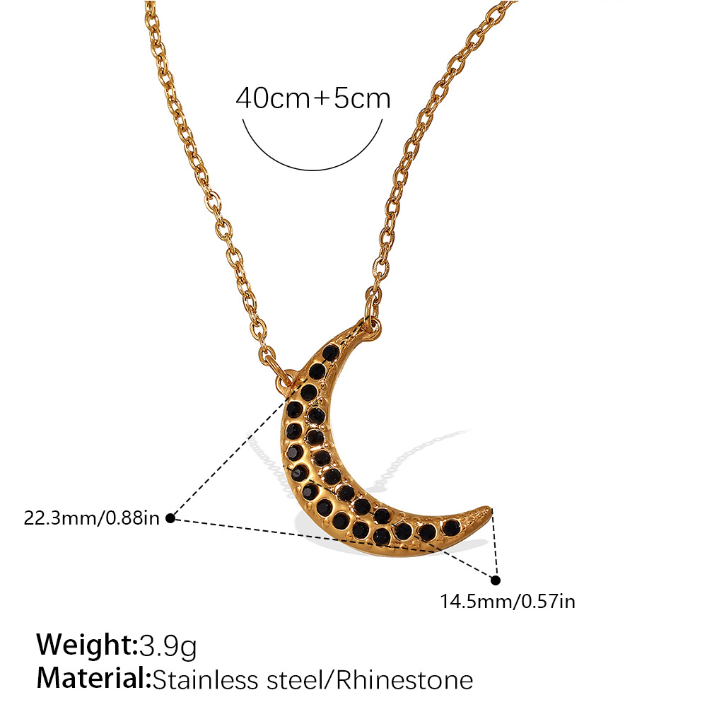 Xl547bkg black diamond necklace