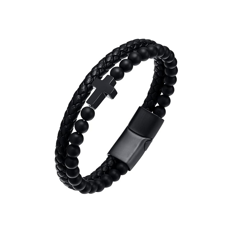 Black onyx black magnet buckle