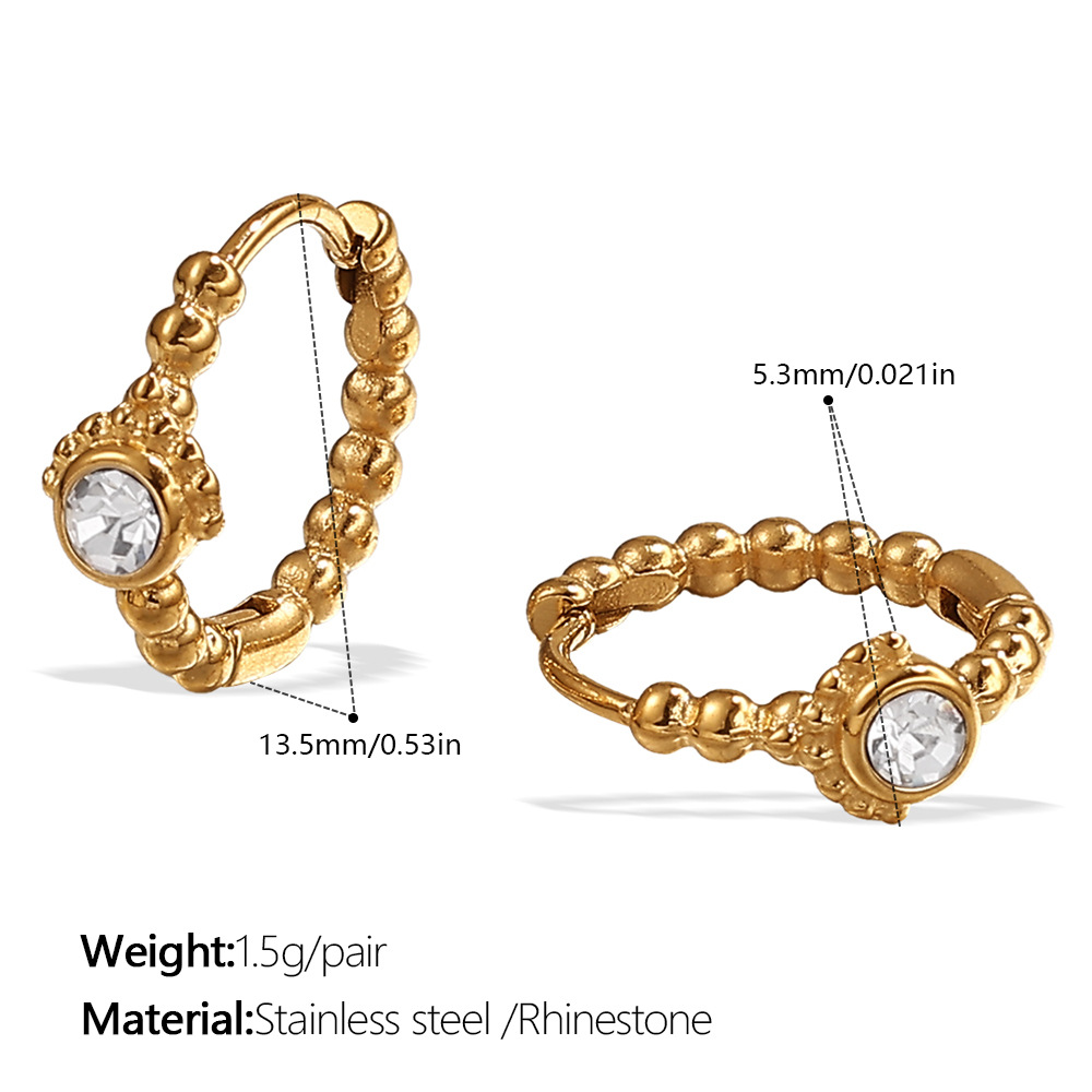 Eh1124weg white diamond gold earrings