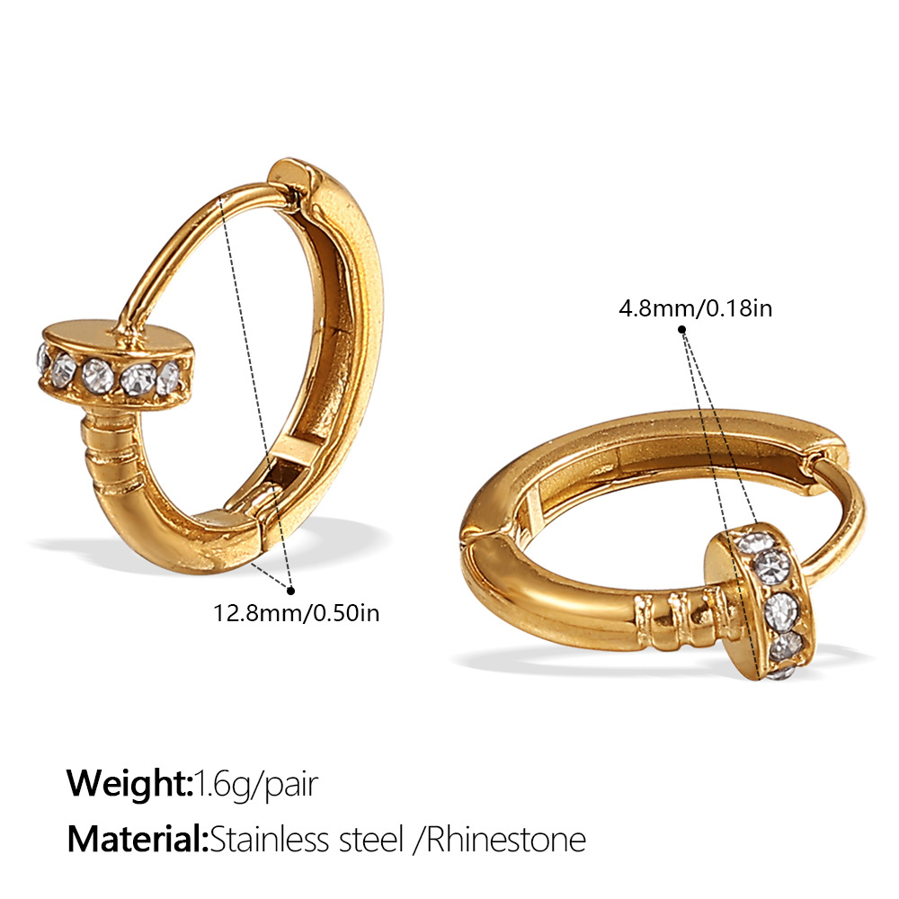 Eh1125weg white diamond gold earrings