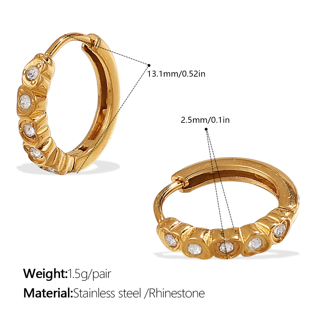 Eh1118weg white diamond gold earrings