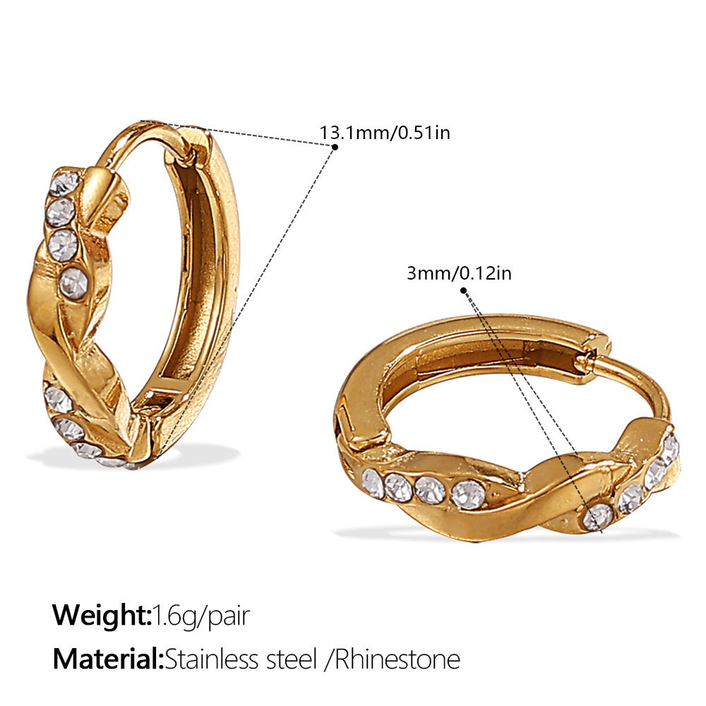 Eh1119weg white diamond gold earrings
