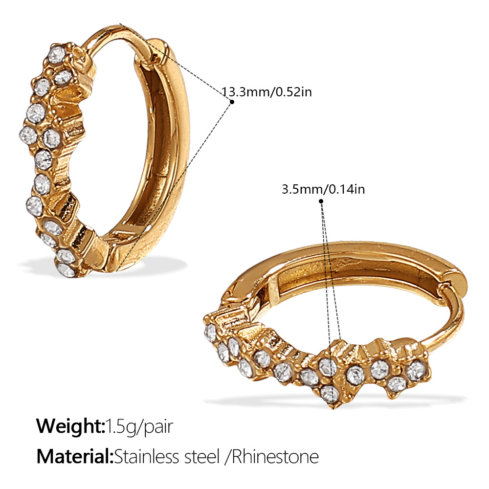 Eh1120weg white diamond gold earrings