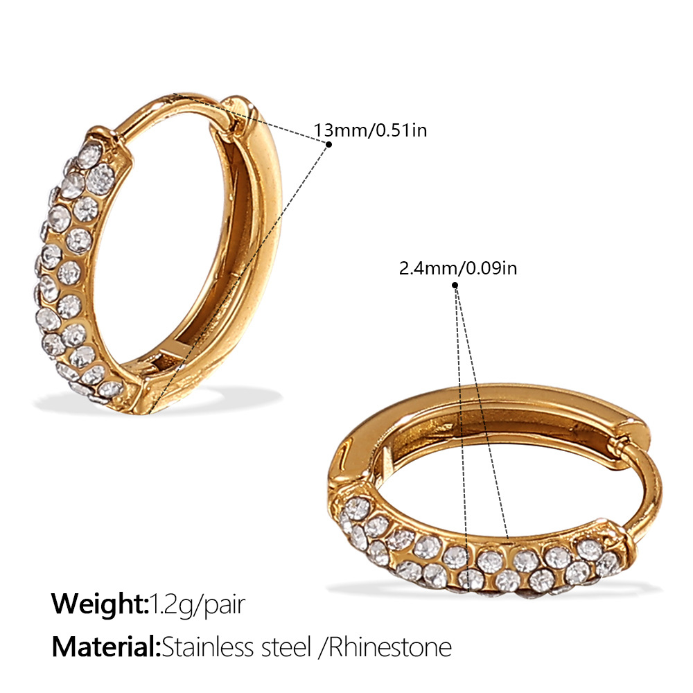 Eh1121weg white diamond gold earrings