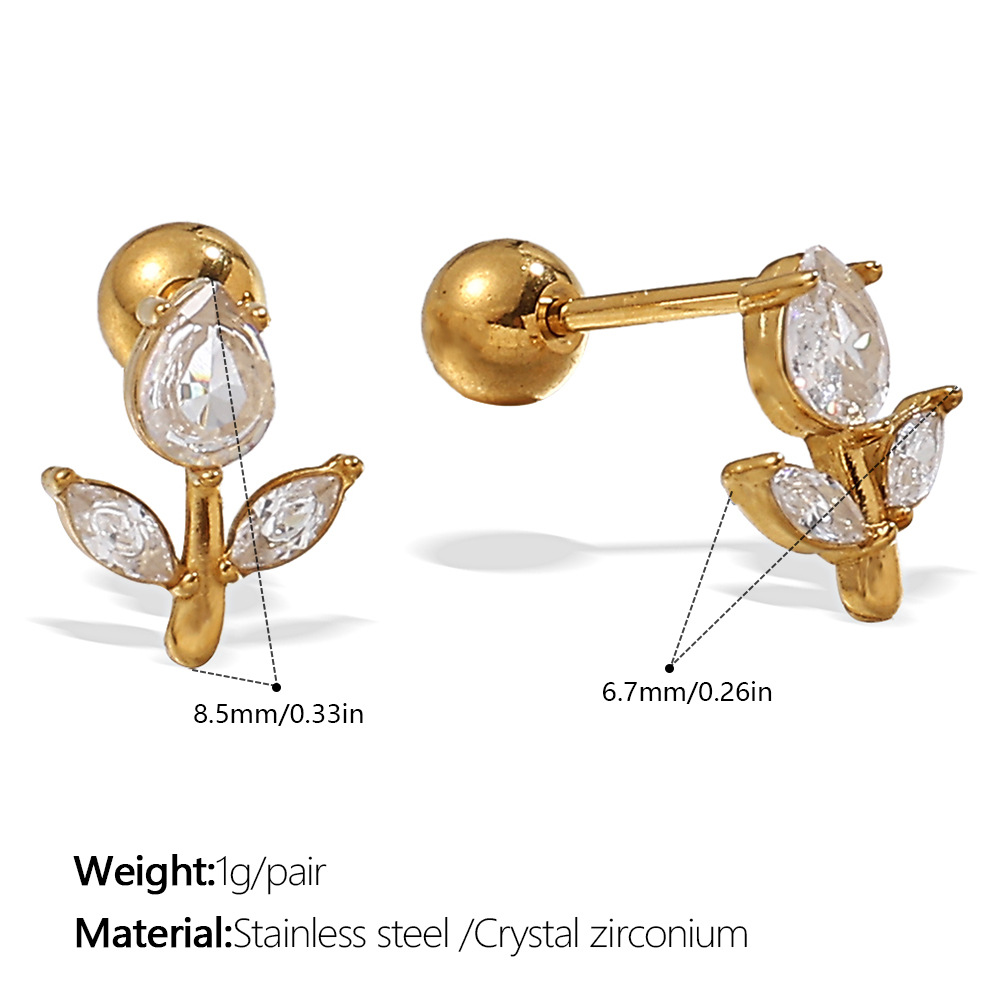 Eh1136weg zircon gold earrings