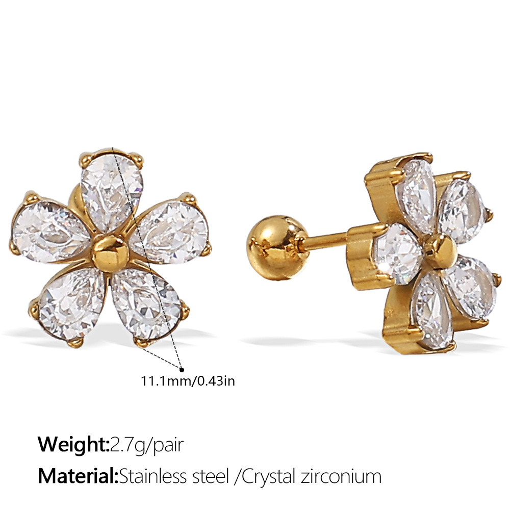 Eh1138weg zircon gold earrings