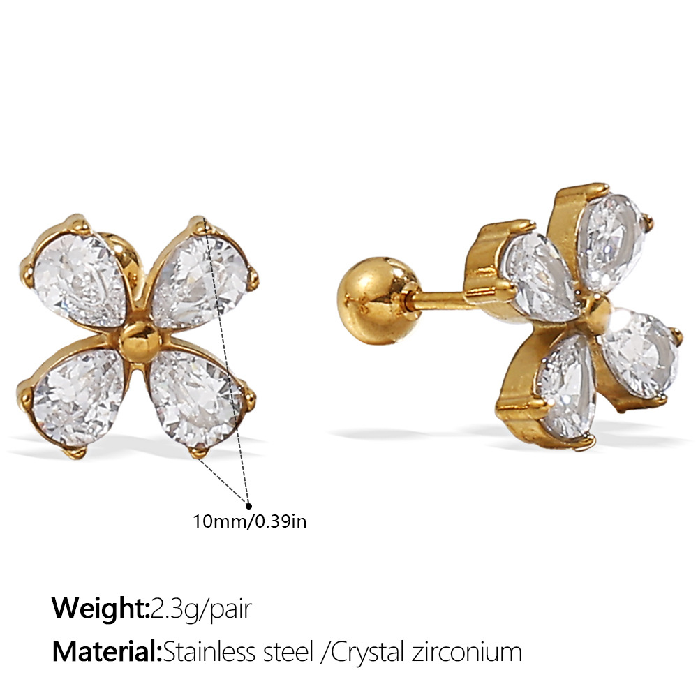 Eh1139weg zircon gold earrings