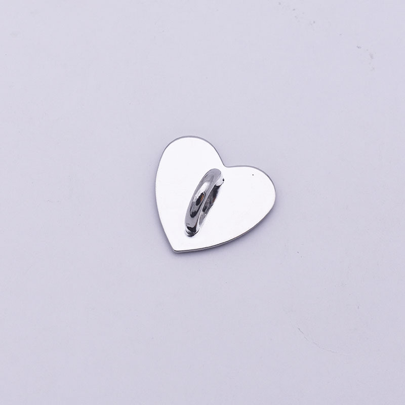 Heart-shaped silver - with adhesive backing