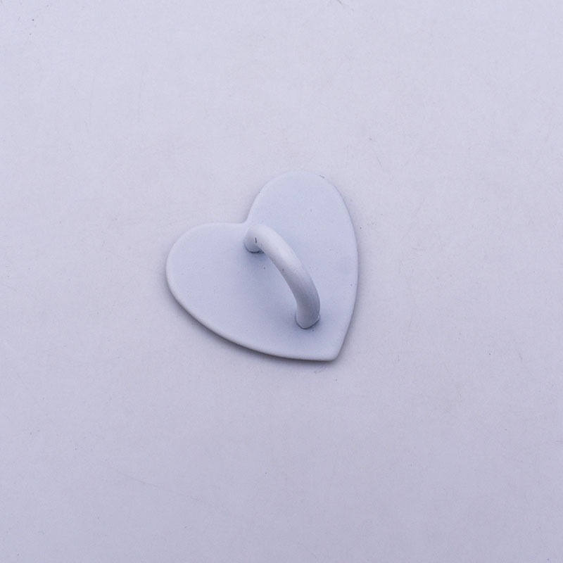 The heart-shaped paint is white