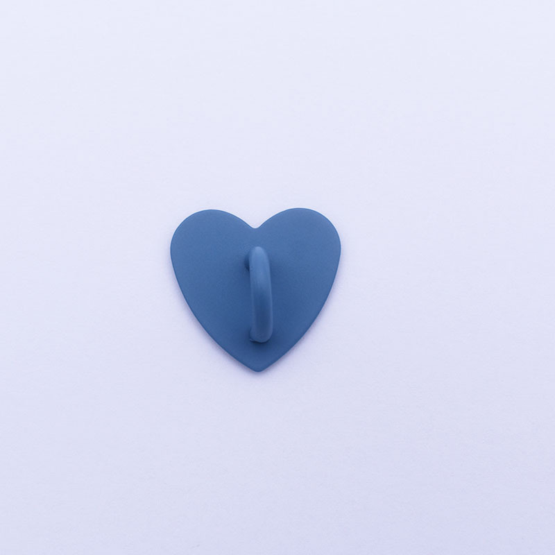 Heart-shaped baked blue
