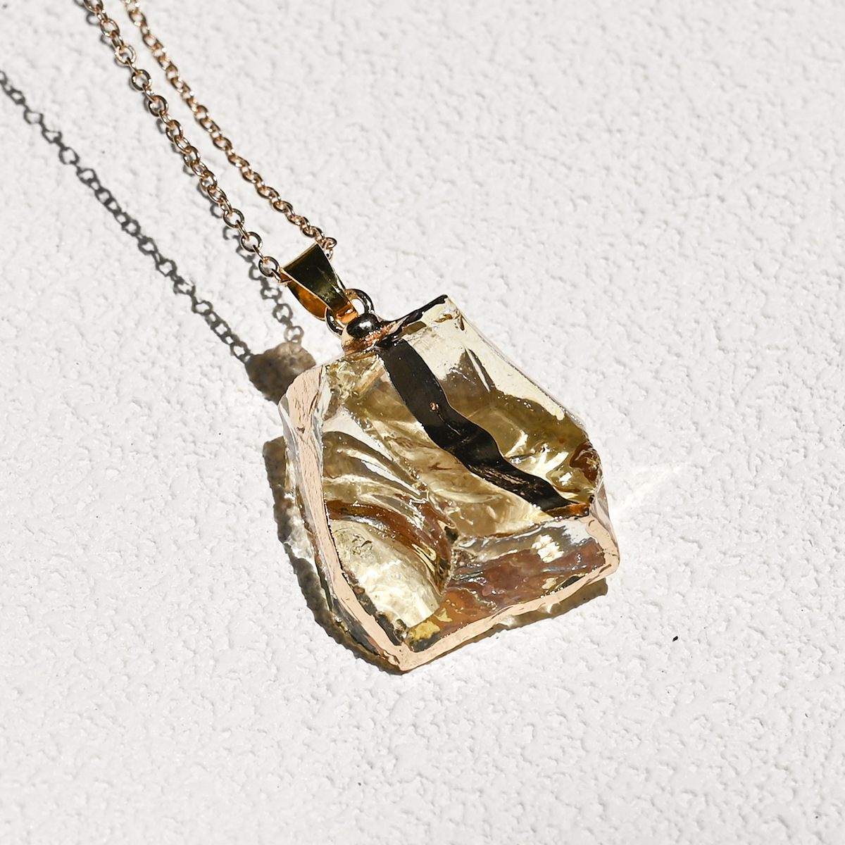 Synthetic citrine (chain not included)