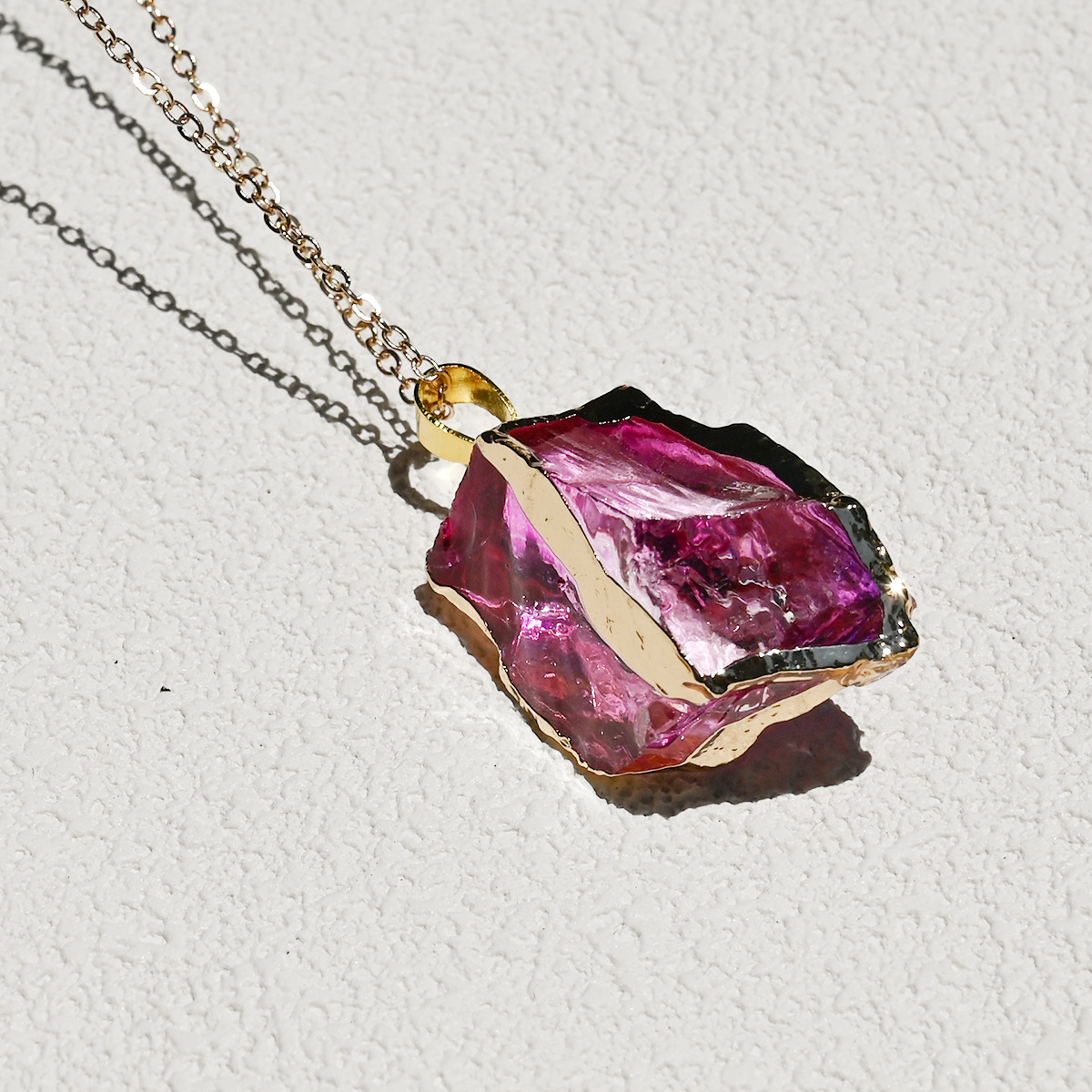 Synthetic rose crystal (excluding chain)