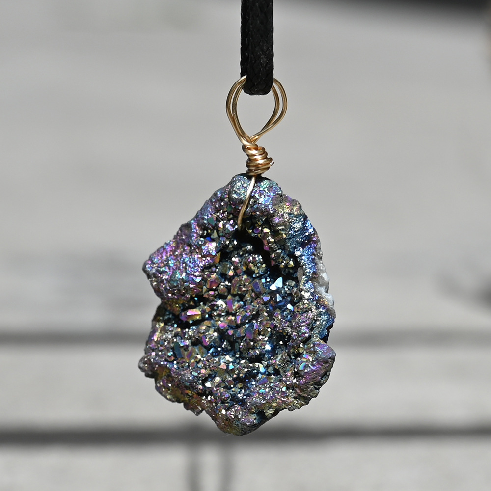 Colorful electroplated crystal clusters (single price)