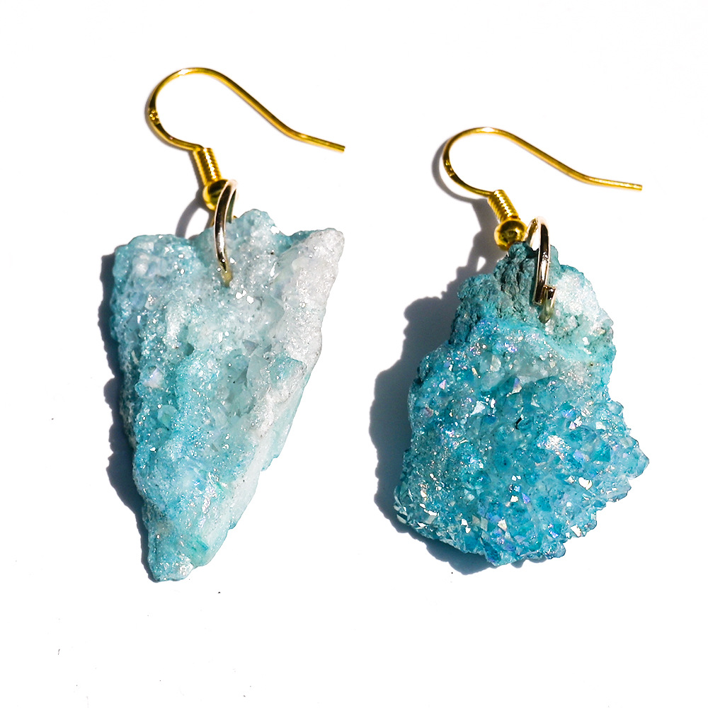 Blue electroplated crystal cluster