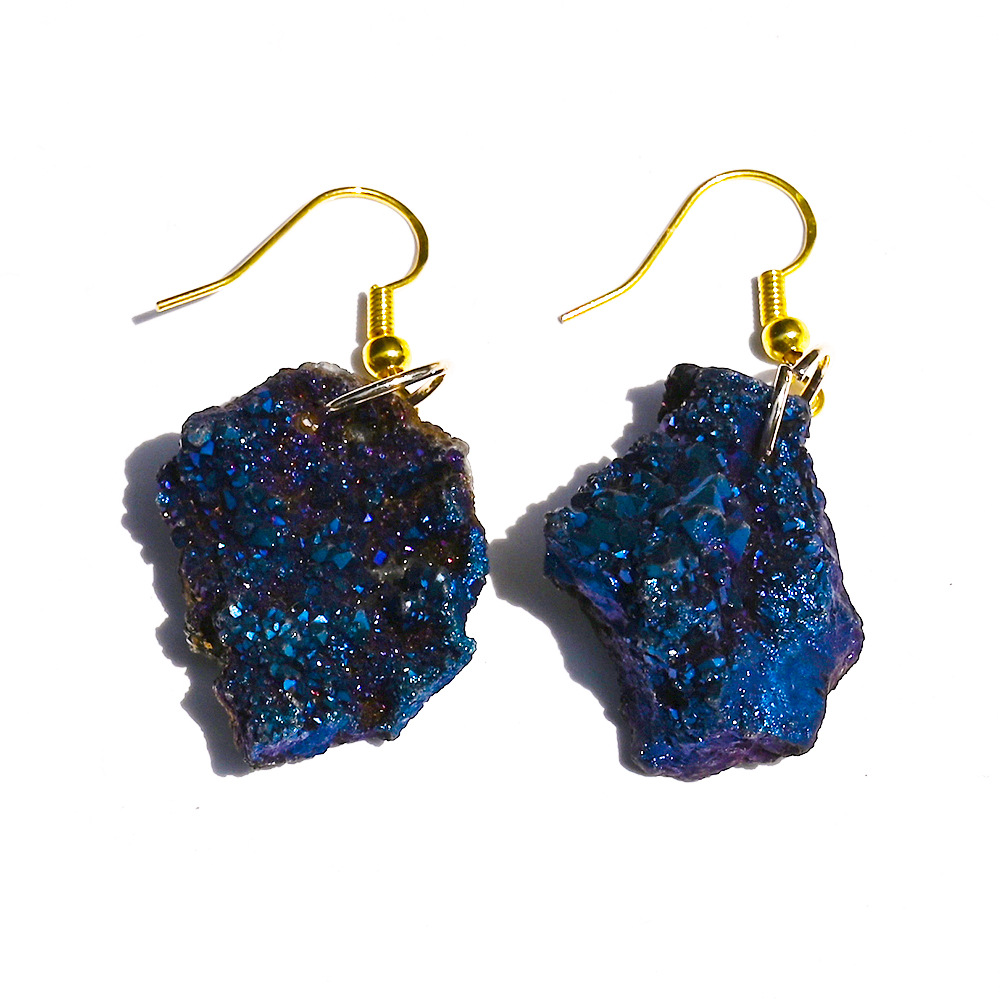 Sapphire electroplated crystal cluster