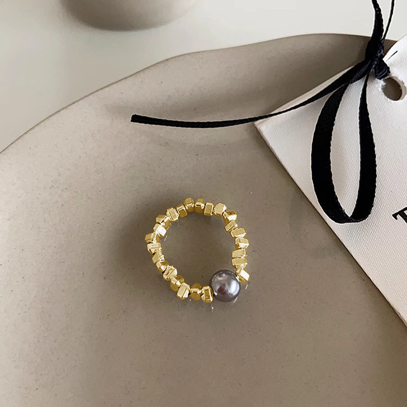 Gold gray pearl silver 0132