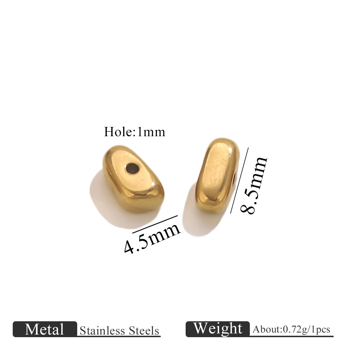 Golden special-shaped beads-1