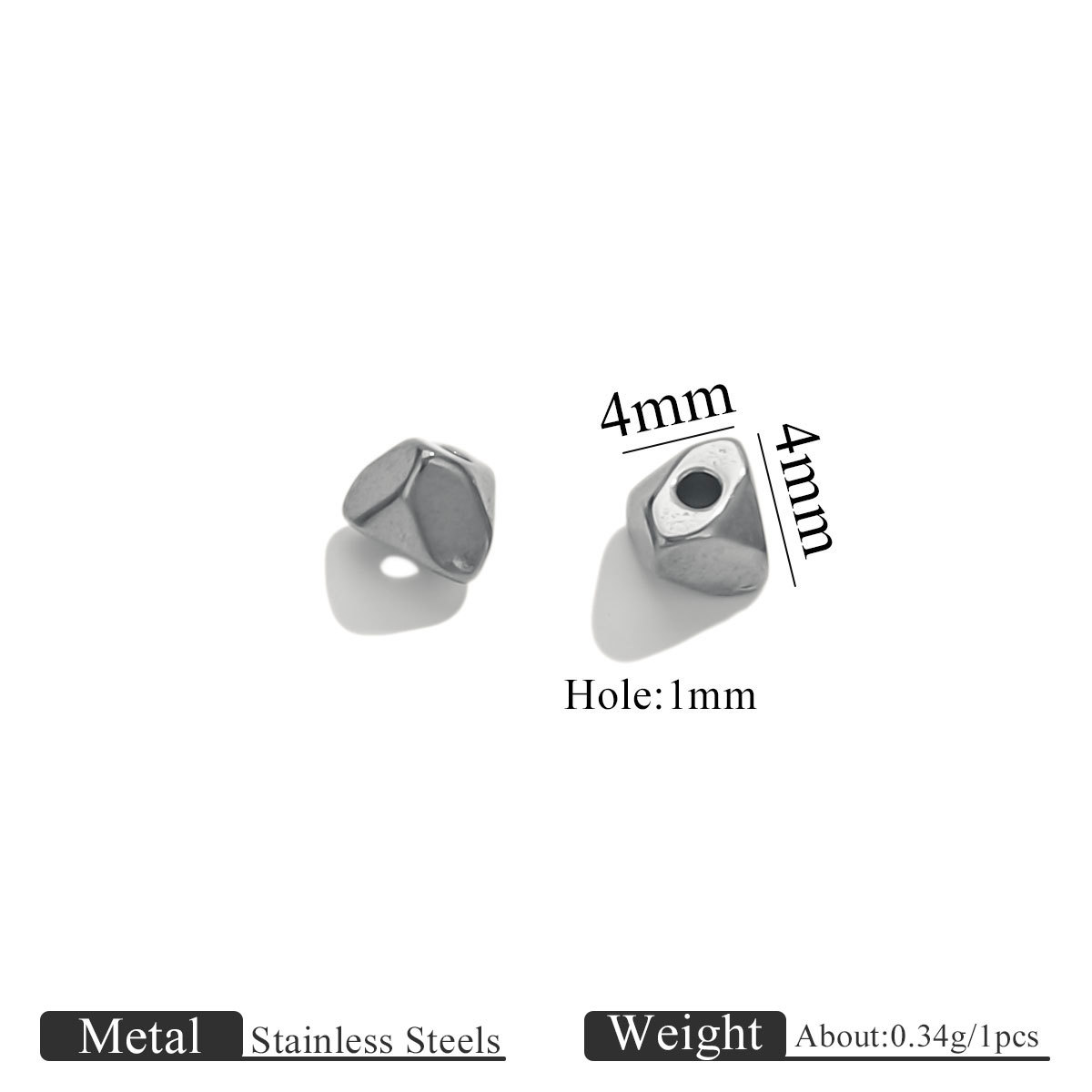 Steel color special-shaped beads-4