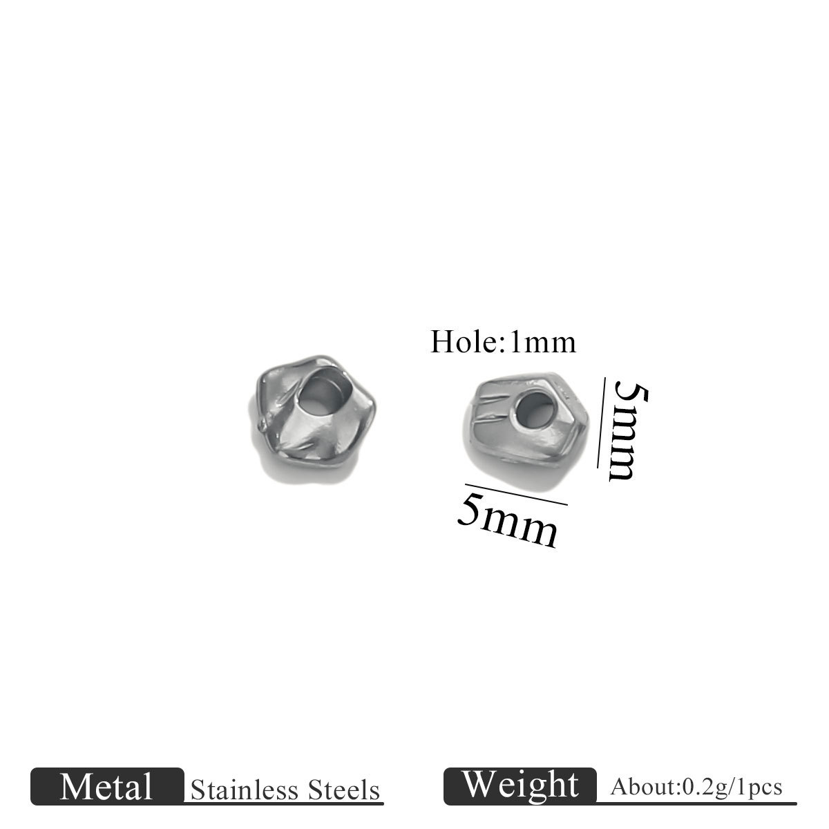 Steel color special-shaped beads-6