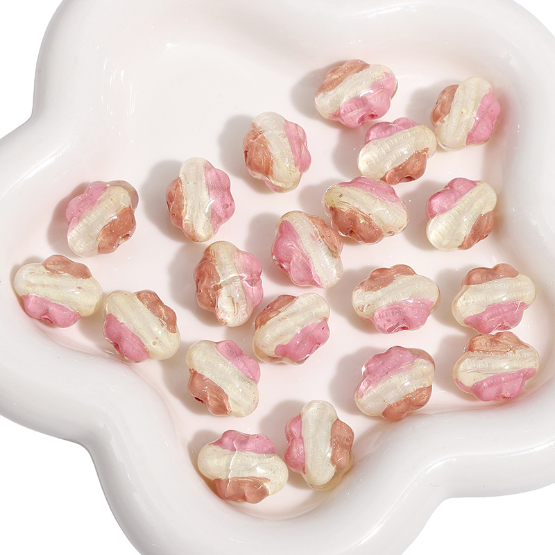 Gradient pink and yellow coffee