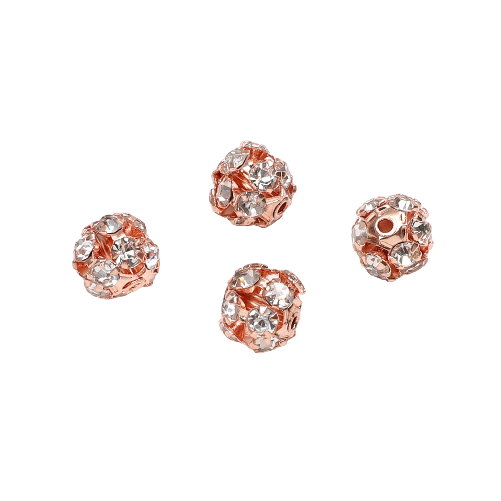 Rose gold white diamond